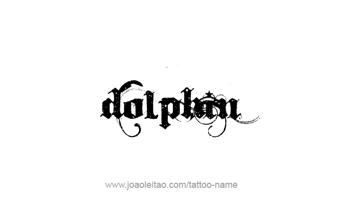 Tattoo Design Animal Name Dolphin