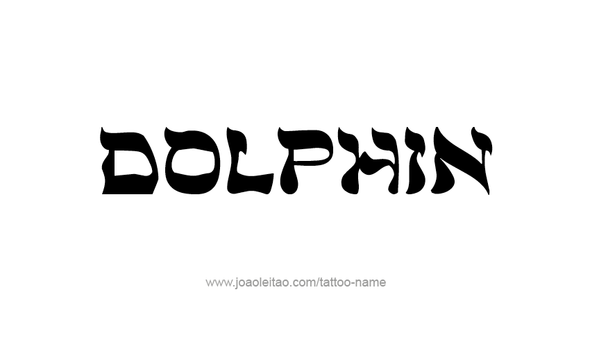 Tattoo Design Animal Name Dolphin