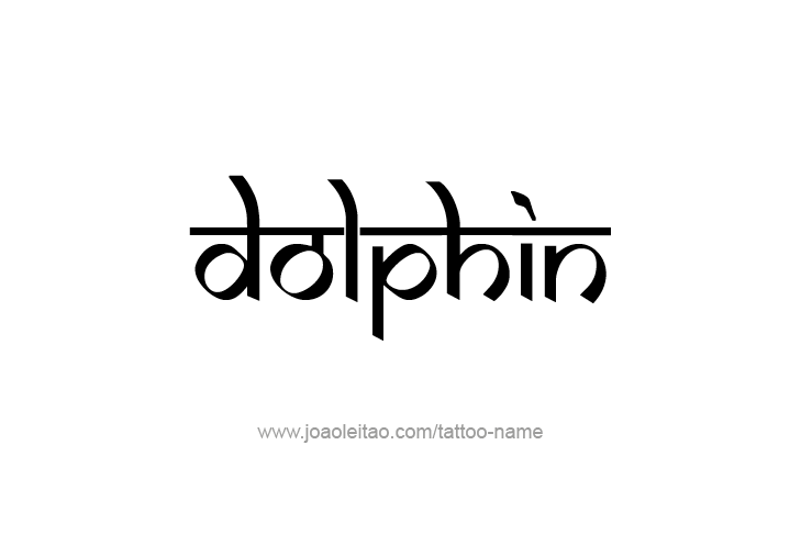 Tattoo Design Animal Name Dolphin