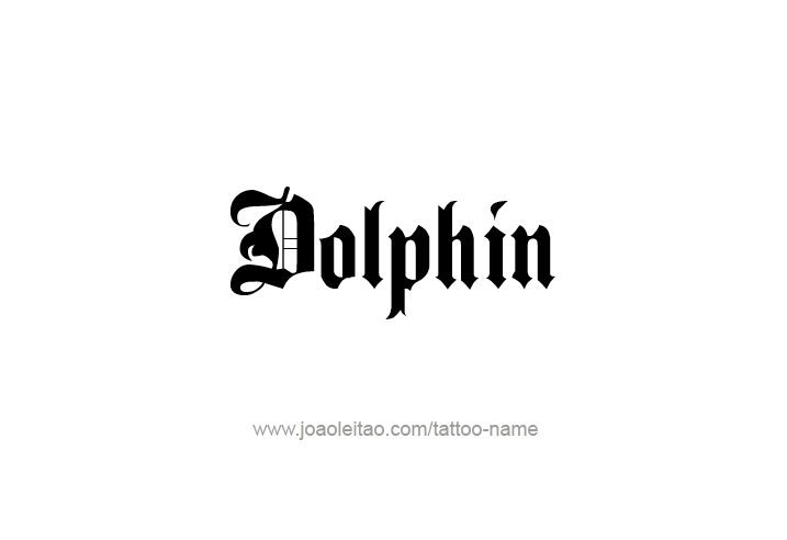 Tattoo Design Animal Name Dolphin