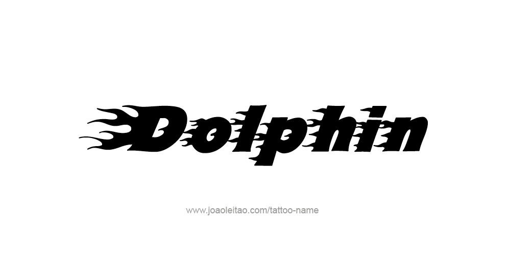 Tattoo Design Animal Name Dolphin