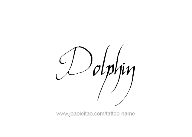 Tattoo Design Animal Name Dolphin