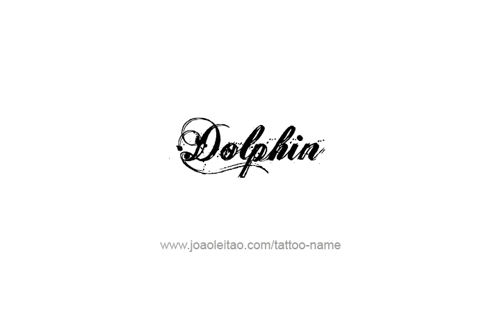 Tattoo Design Animal Name Dolphin