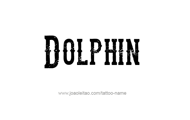 Tattoo Design Animal Name Dolphin