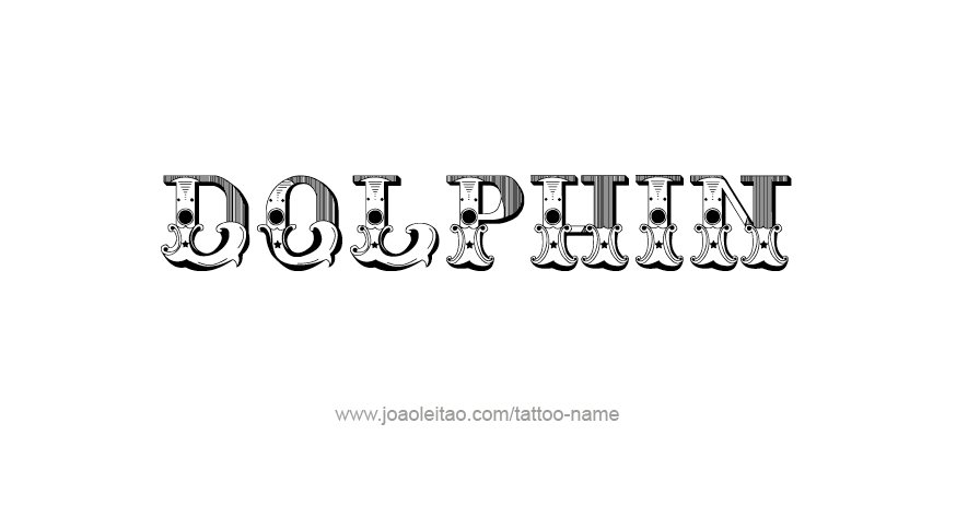 Tattoo Design Animal Name Dolphin