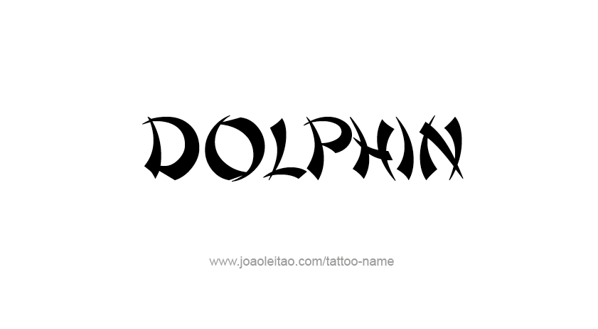 Tattoo Design Animal Name Dolphin