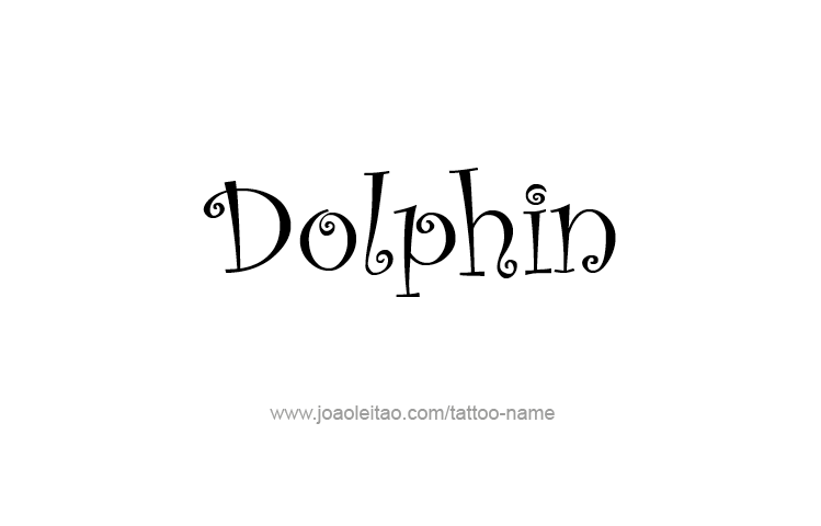 Tattoo Design Animal Name Dolphin