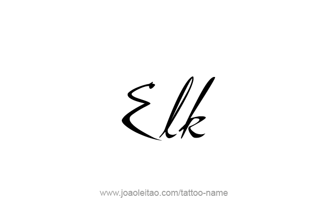 Tattoo Design Animal Name Elk