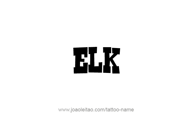 Tattoo Design Animal Name Elk