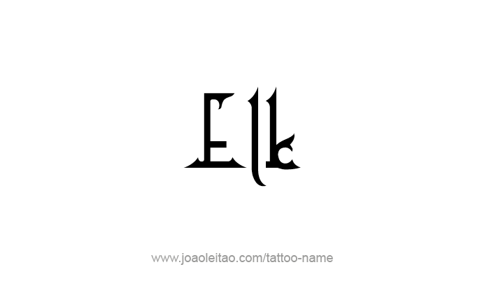 Tattoo Design Animal Name Elk