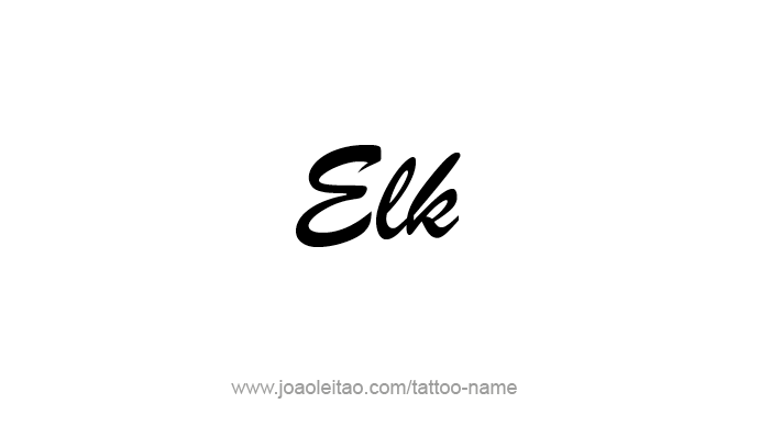 Tattoo Design Animal Name Elk