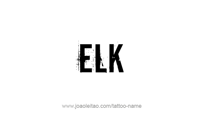 Tattoo Design Animal Name Elk