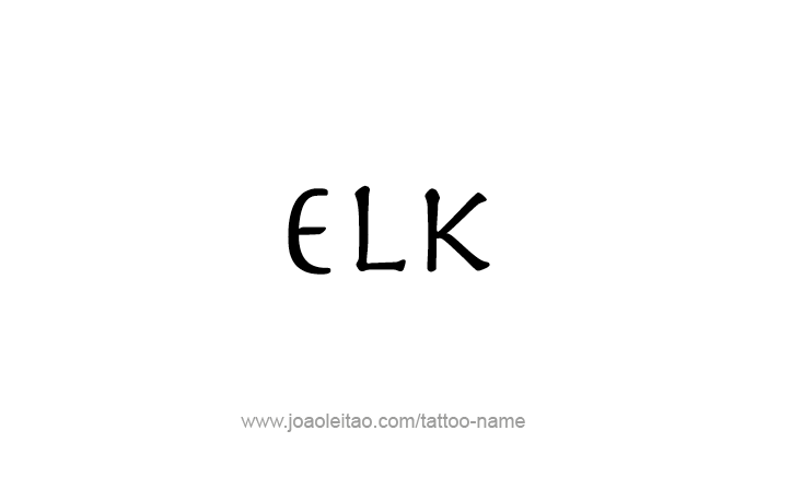 Tattoo Design Animal Name Elk