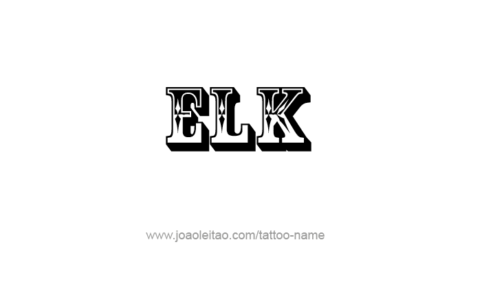 Tattoo Design Animal Name Elk