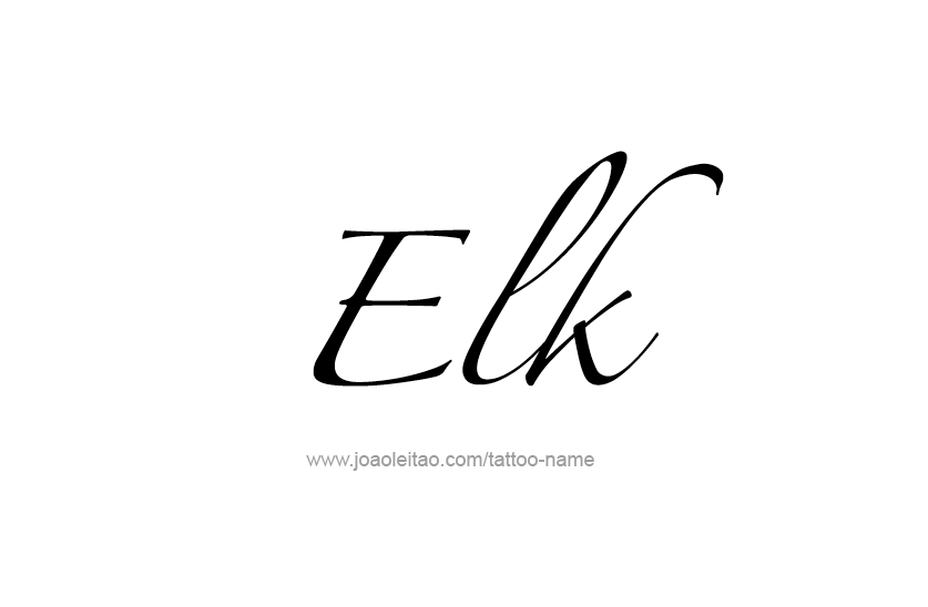 Tattoo Design Animal Name Elk