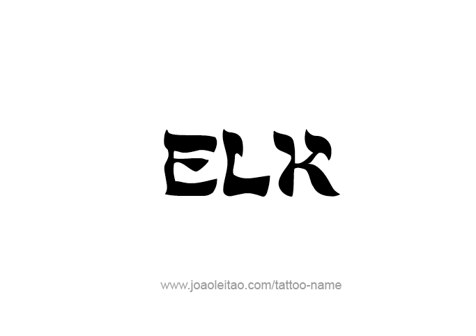 Tattoo Design Animal Name Elk