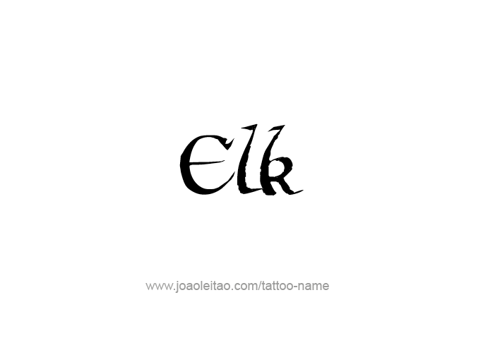 Tattoo Design Animal Name Elk