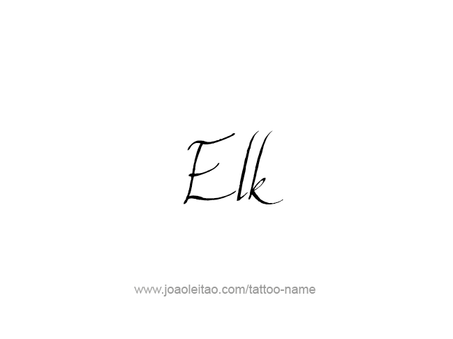 Tattoo Design Animal Name Elk