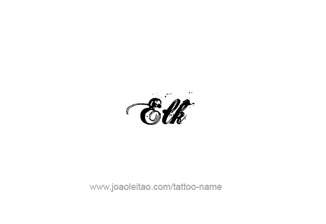 Tattoo Design Animal Name Elk