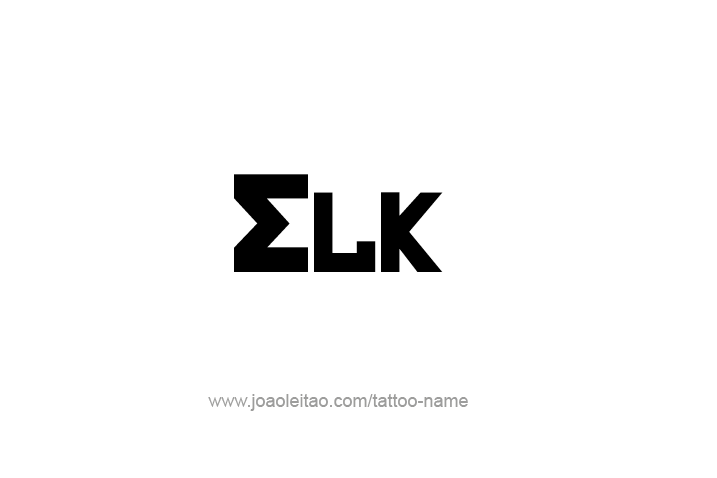 Tattoo Design Animal Name Elk