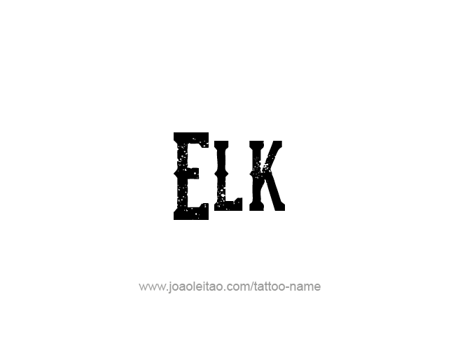 Tattoo Design Animal Name Elk