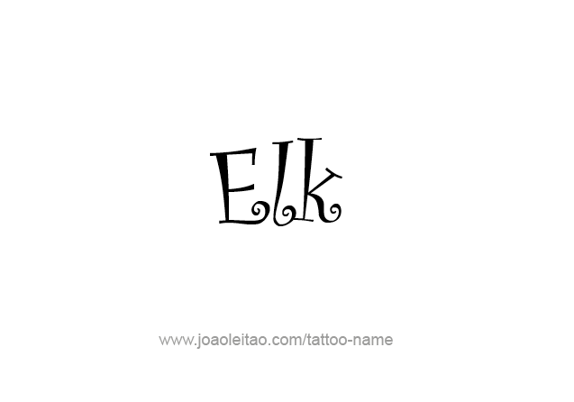 Tattoo Design Animal Name Elk