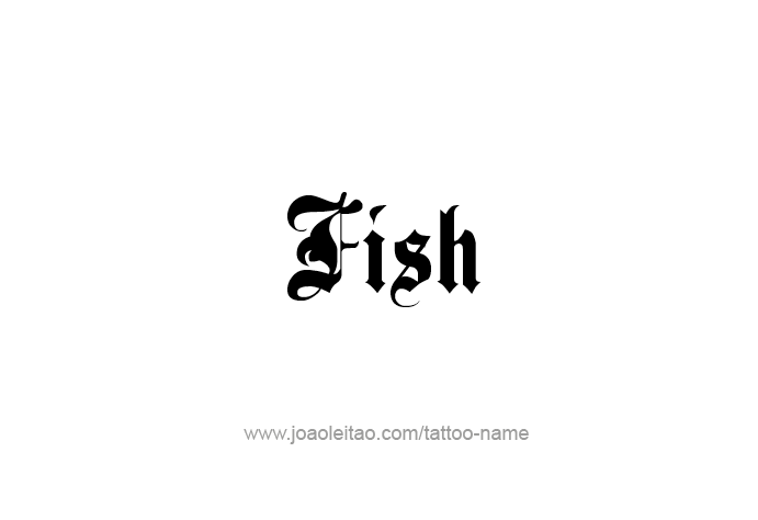 Tattoo Design Animal Name Fish