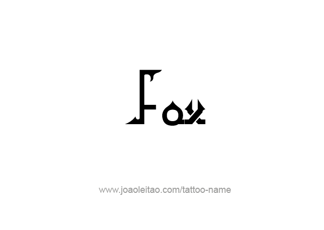 Tattoo Design Animal Name Fox