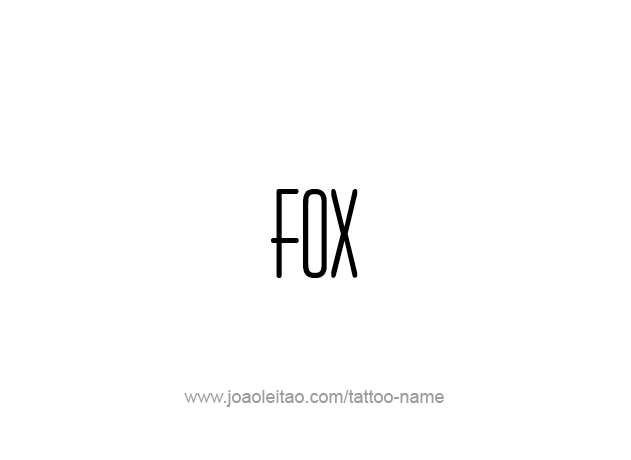 Tattoo Design Animal Name Fox