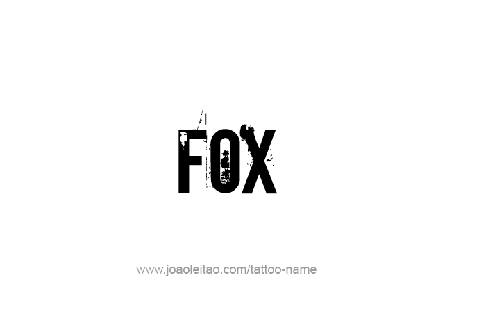 Tattoo Design Animal Name Fox