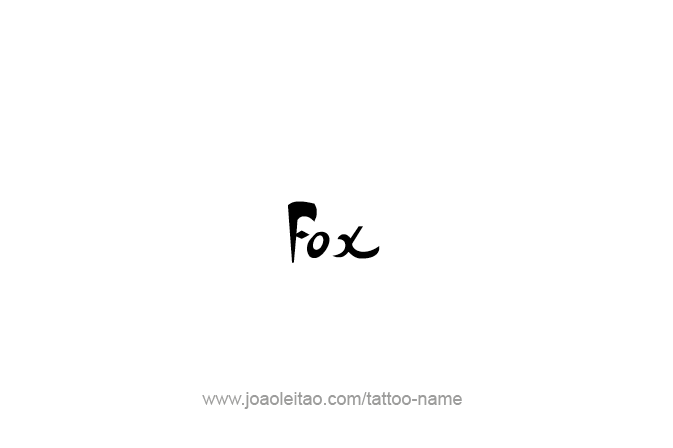 Tattoo Design Animal Name Fox