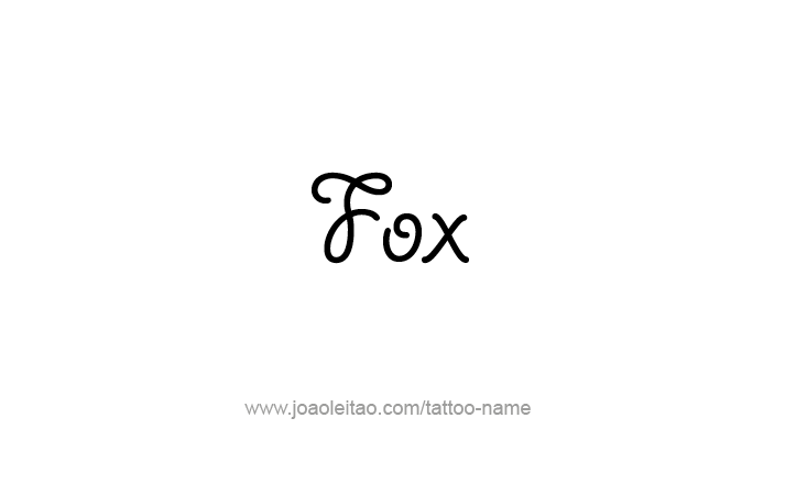 Tattoo Design Animal Name Fox