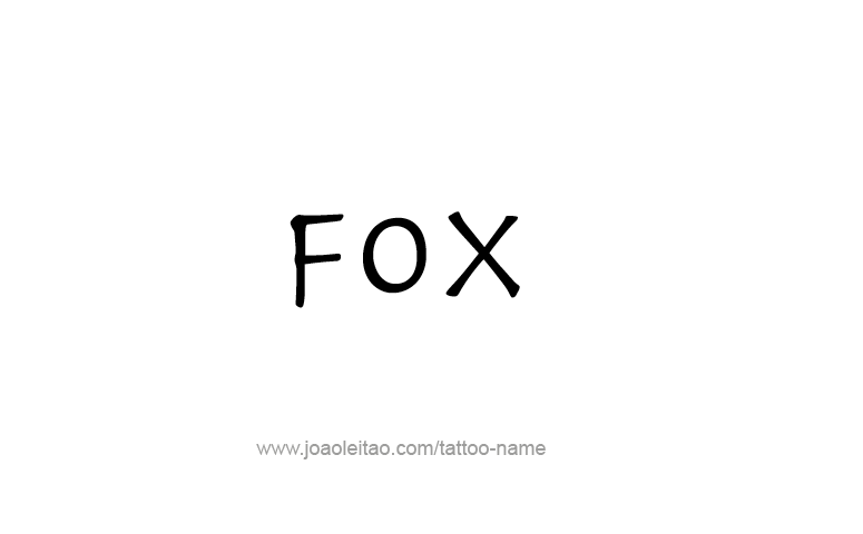 Tattoo Design Animal Name Fox