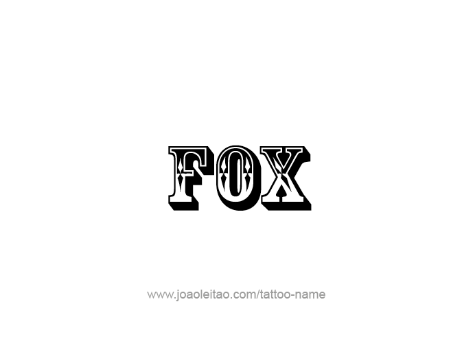 Tattoo Design Animal Name Fox