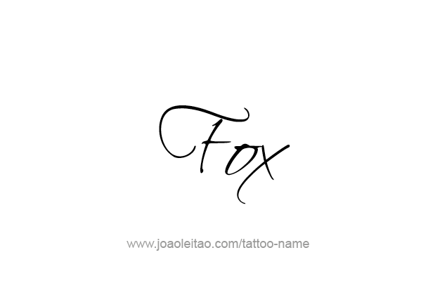 Tattoo Design Animal Name Fox