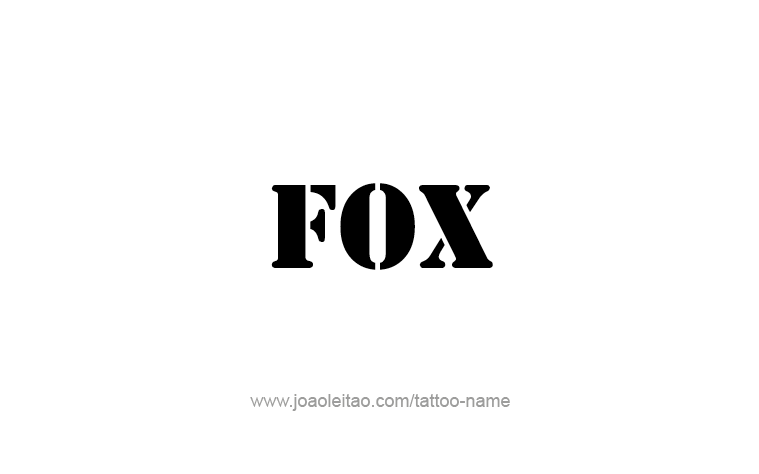 Tattoo Design Animal Name Fox