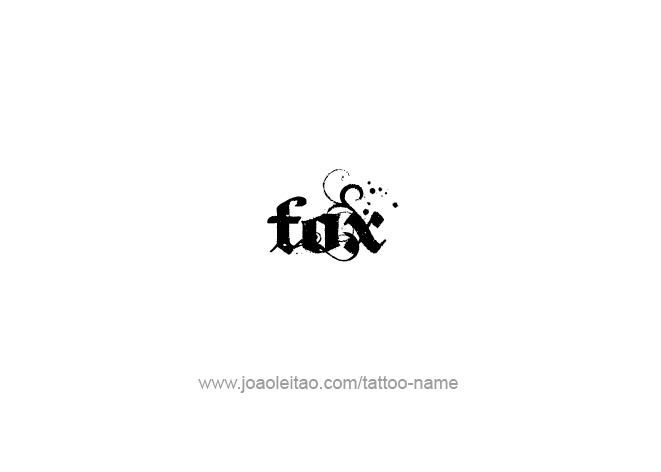 Tattoo Design Animal Name Fox