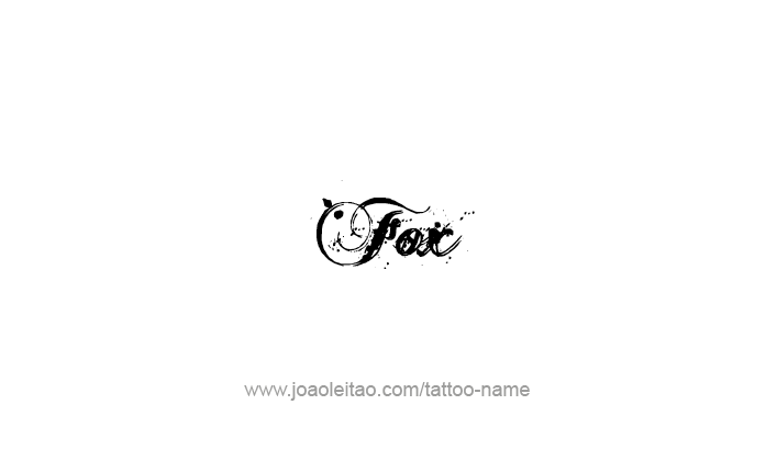 Tattoo Design Animal Name Fox