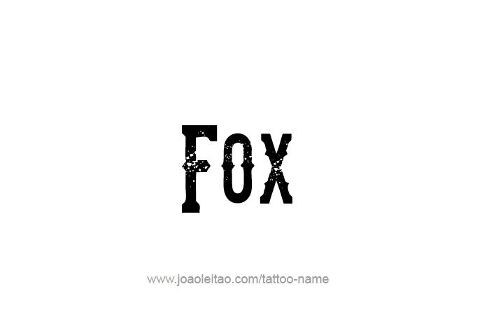 Tattoo Design Animal Name Fox