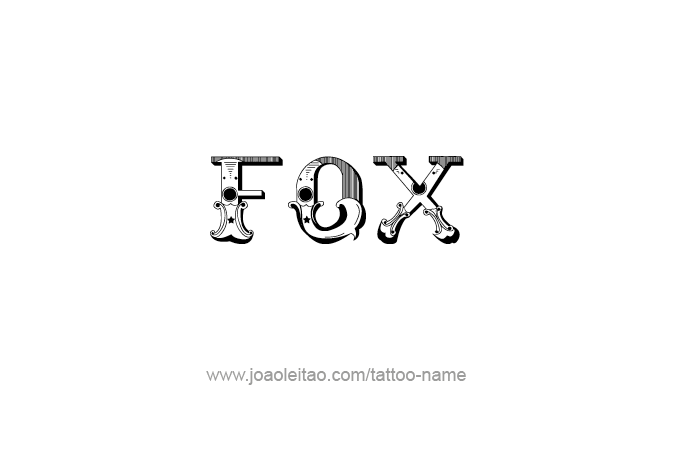 Tattoo Design Animal Name Fox