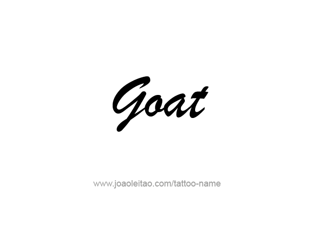 Tattoo Design Animal Name Goat