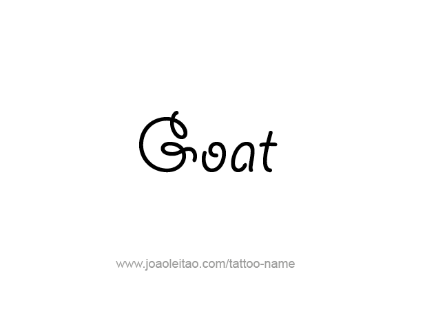 Tattoo Design Animal Name Goat