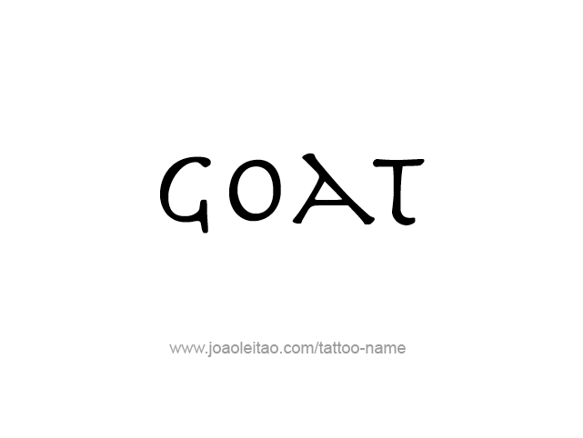 Tattoo Design Animal Name Goat