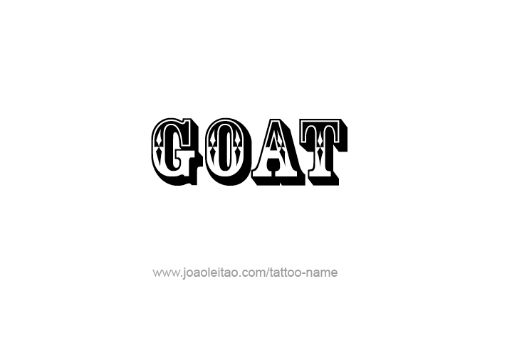 Tattoo Design Animal Name Goat