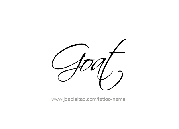 Tattoo Design Animal Name Goat