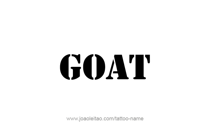 Tattoo Design Animal Name Goat