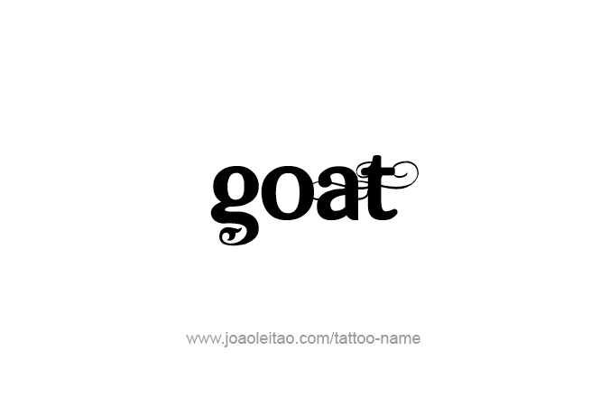 Tattoo Design Animal Name Goat