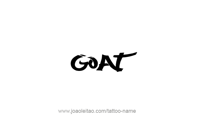 Tattoo Design Animal Name Goat