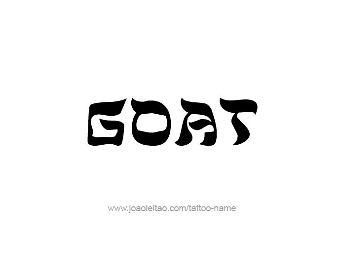 Tattoo Design Animal Name Goat