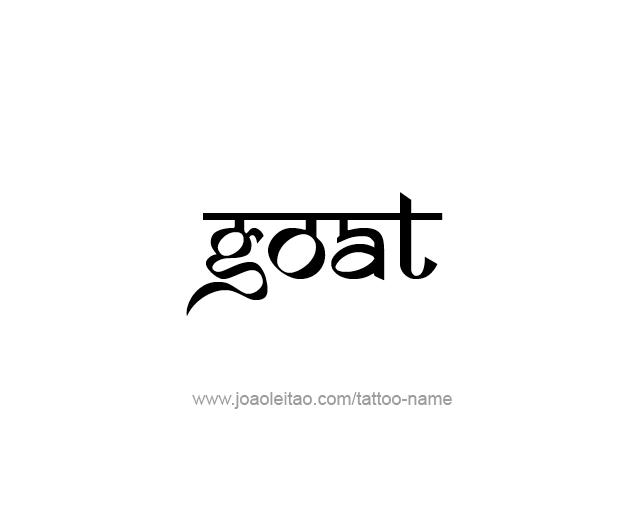 Tattoo Design Animal Name Goat